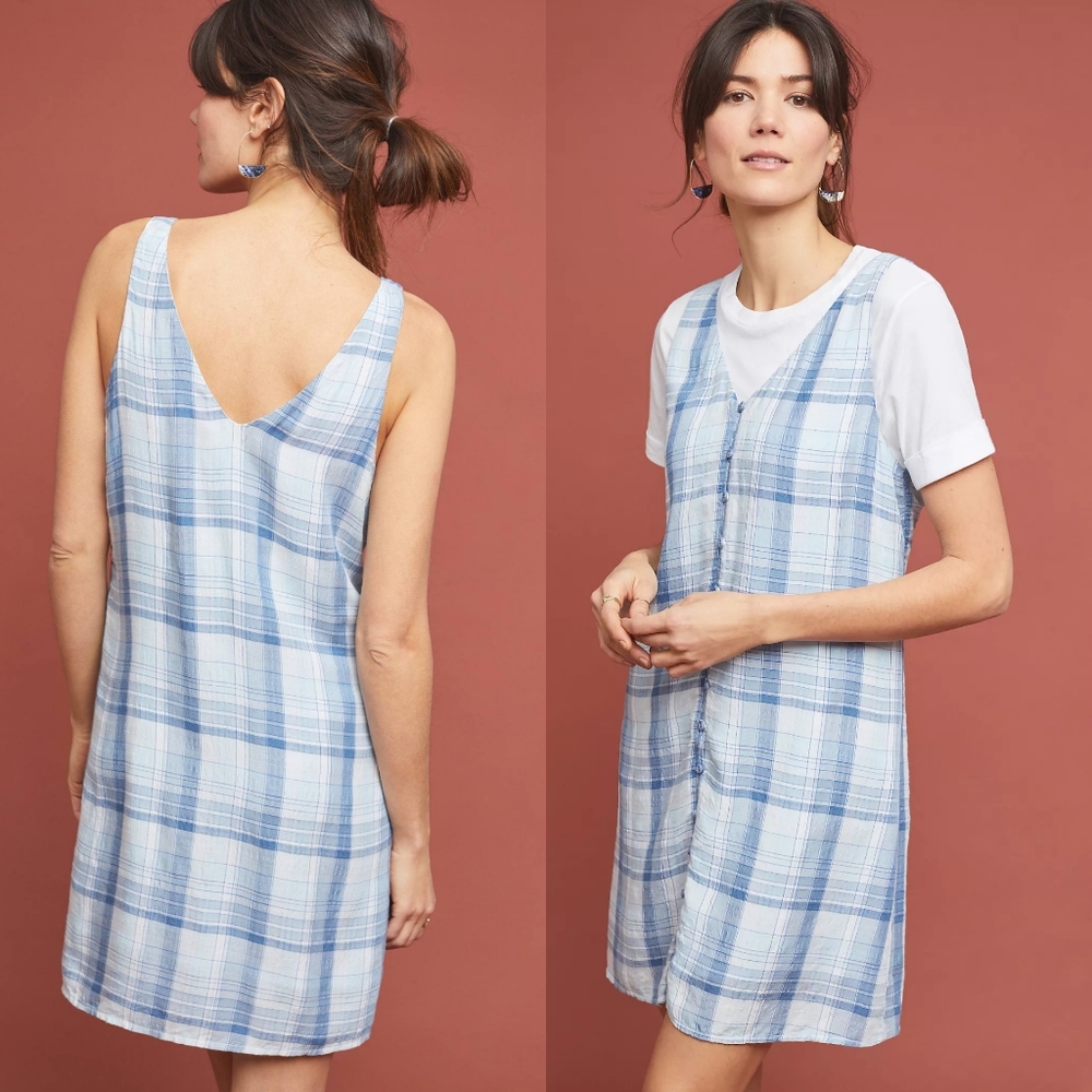 Cloth & Stone plaid buttondown summer dress